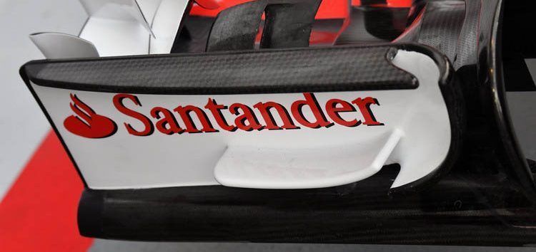 Ferrari ya deja ver sus nuevos patrocinadores y entre ellos, el Banco Santander