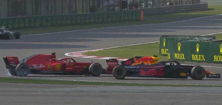Verstappen, sobre su incidente con Vettel: «La parte de atrás se fue y le dí»