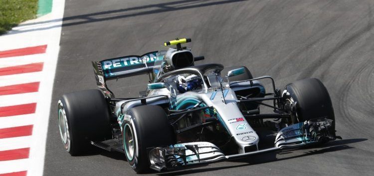Bottas estuvo a punto de tener problemas con los neumáticos al final de la carrera en Montmeló