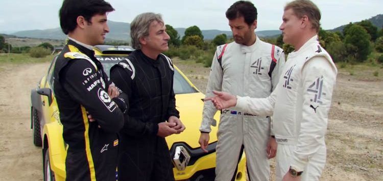 Un coche de rallyes y muchas risas: la competición entre Webber, Coulthard y los Sainz