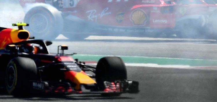 Vettel vuelve a fallar una vez más: «No tenía intención de tocarme con Ricciardo»