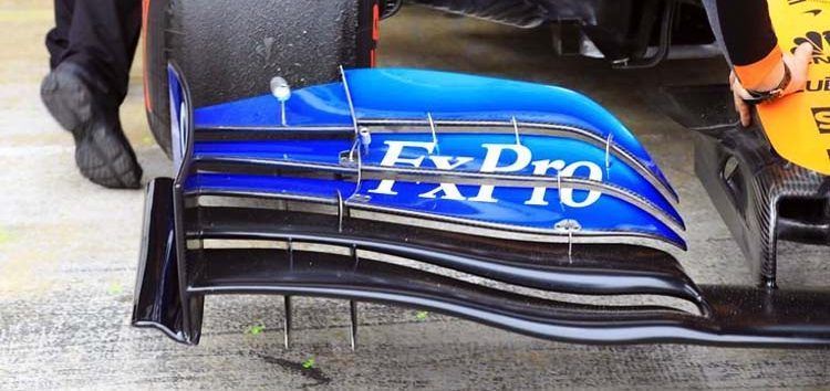 McLaren reacciona y prueba el concepto de alerón delantero de Ferrari