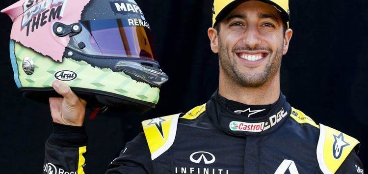Daniel Ricciardo presenta su rompedor y sorprendente nuevo casco