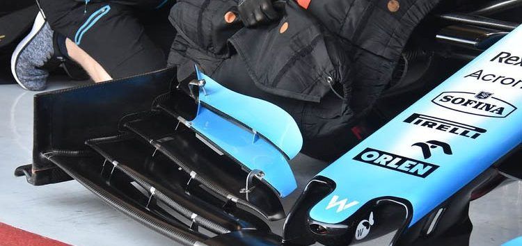 Williams comienza a experimentar con la aerodinámica de cara a 2020