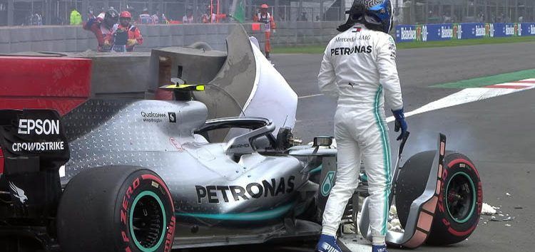 Bottas termina contra los muros en la qualy de México: «Es un gran shock, pero estoy bien»