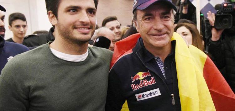 Sainz desmiente a su hijo: «Sin que se entere su madre, a veces nos cronometramos»