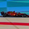 El viento y la arena dificultan los primeros kilómetros de Carlos Sainz en Ferrari