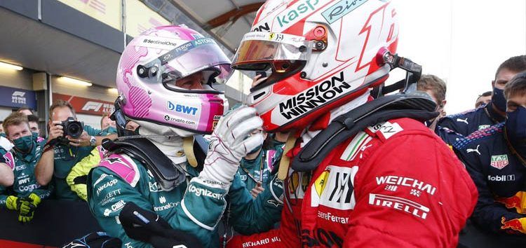 Grandes palabras de Charles Leclerc a Sebastian Vettel tras su podio en Bakú