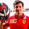 Carlos Sainz estrena un casco muy especial para su primer GP de Italia con Ferrari