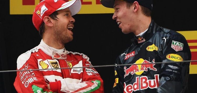 Daniil Kvyat no olvida y se despide de Sebastian Vettel con un buen dardo