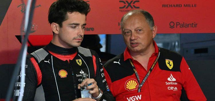 Recado de Fréderic Vasseur a Charles Leclerc