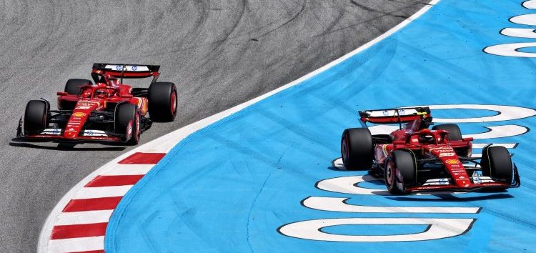 Charles Leclerc, molesto con Carlos Sainz tras el Gran Premio de España