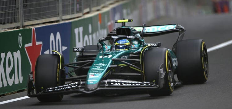 Fernando Alonso, octavo en la ‘qualy’ de Bakú: «Muy contento con la clasificación de hoy»