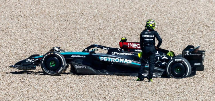 Hamilton culpa a las mejoras de Mercedes de su abandono en Austin