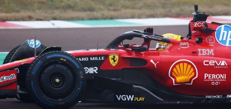 EN IMÁGENES: El debut en pista de Lewis Hamilton con Ferrari