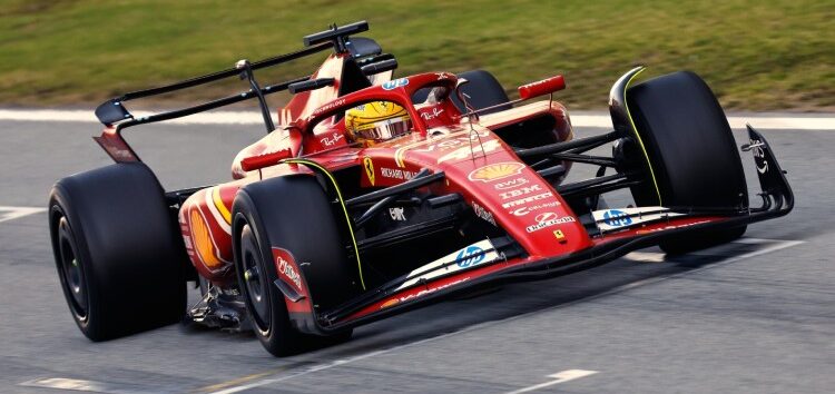 Hamilton fue más rápido que Leclerc en su primer día de test con el SF-24