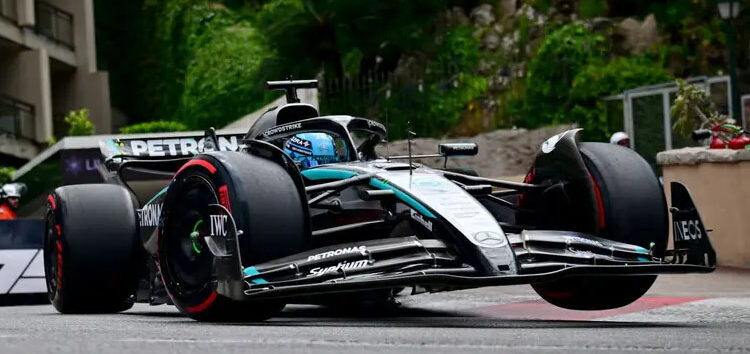 Russell le resta importancia al mal viernes de Mercedes en Mónaco