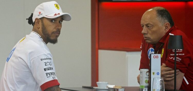 Ferrari, optimista con Hamilton a pesar de los resultados: «Vamos por buen camino»