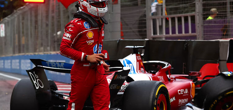 Leclerc termina contra el muro en la qualy de Bakú: «Tuve muchas dificultades»