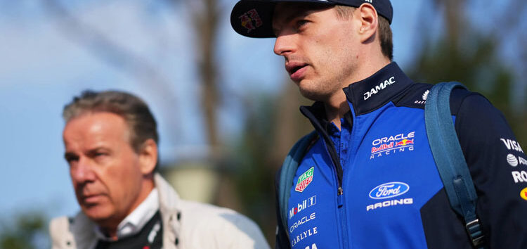 El mánager de Verstappen, visto en el hospitality de McLaren en Bélgica