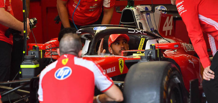 Lewis Hamilton encuentra un problema en el Ferrari en Spa-Francorchamps