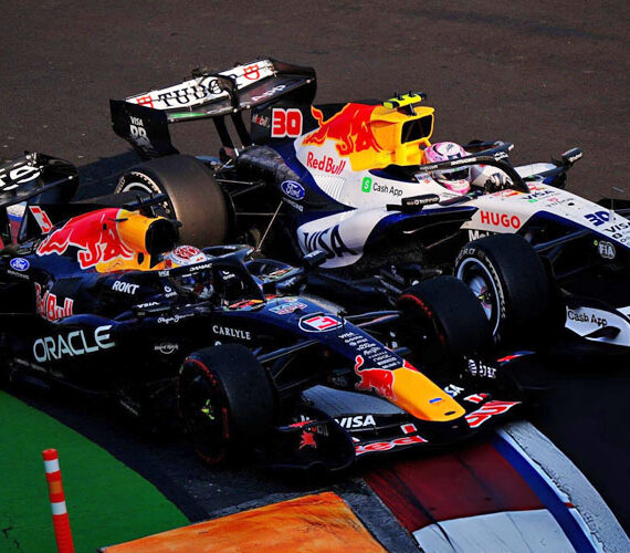 Verstappen cuestiona a Lawson tras chocar con él en los Libres 2 de México: «No es lo más inteligente»
